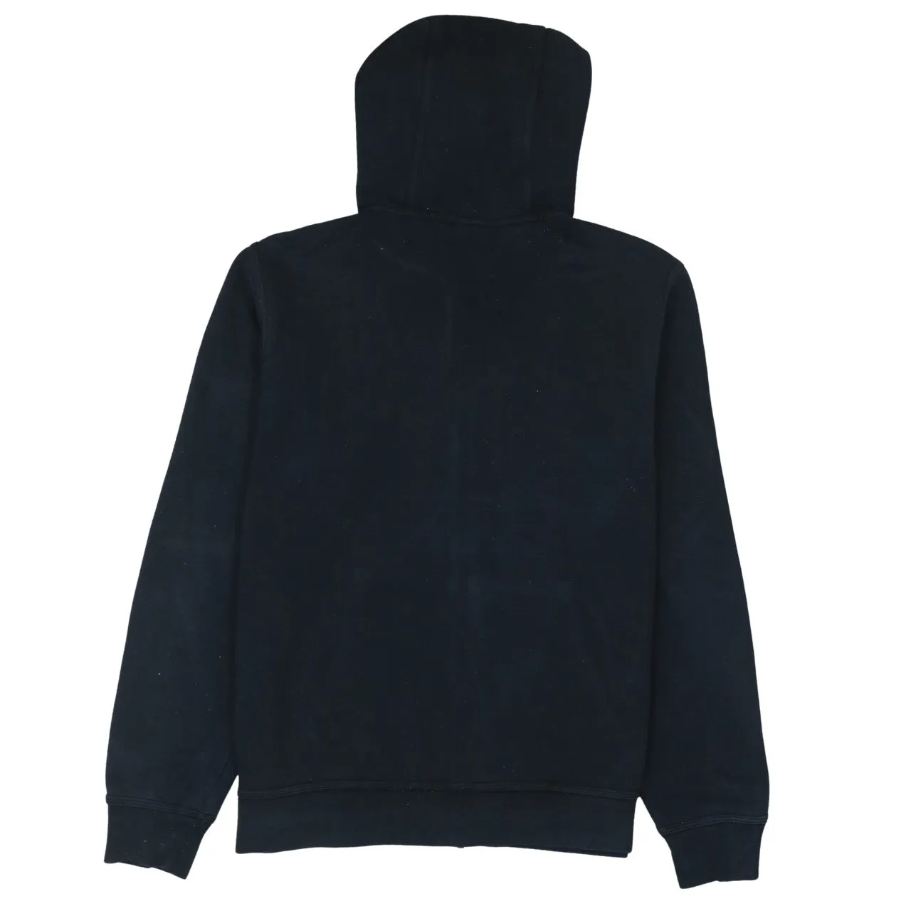 Nike Black Full Zip Hoodie Women’s Large Embroidered Swoosh Split Pocket Fleece Sweatshirt sold by Vintage Club product image thumbnail 2