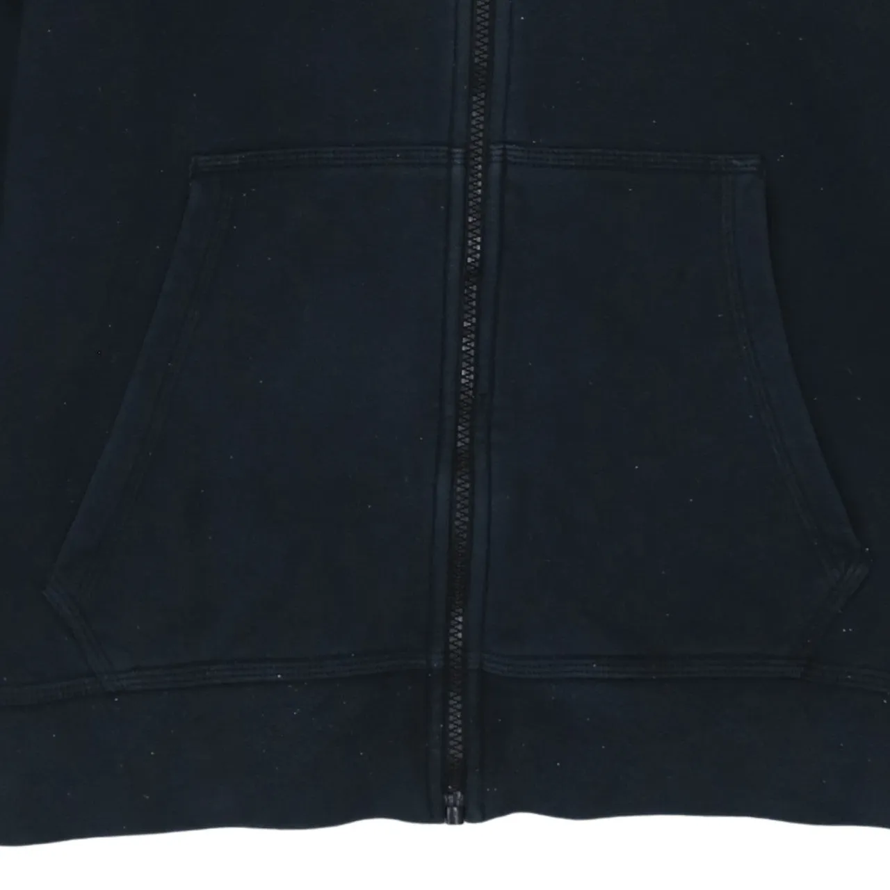 Nike Black Full Zip Hoodie Women’s Large Embroidered Swoosh Split Pocket Fleece Sweatshirt sold by Vintage Club product image thumbnail 4