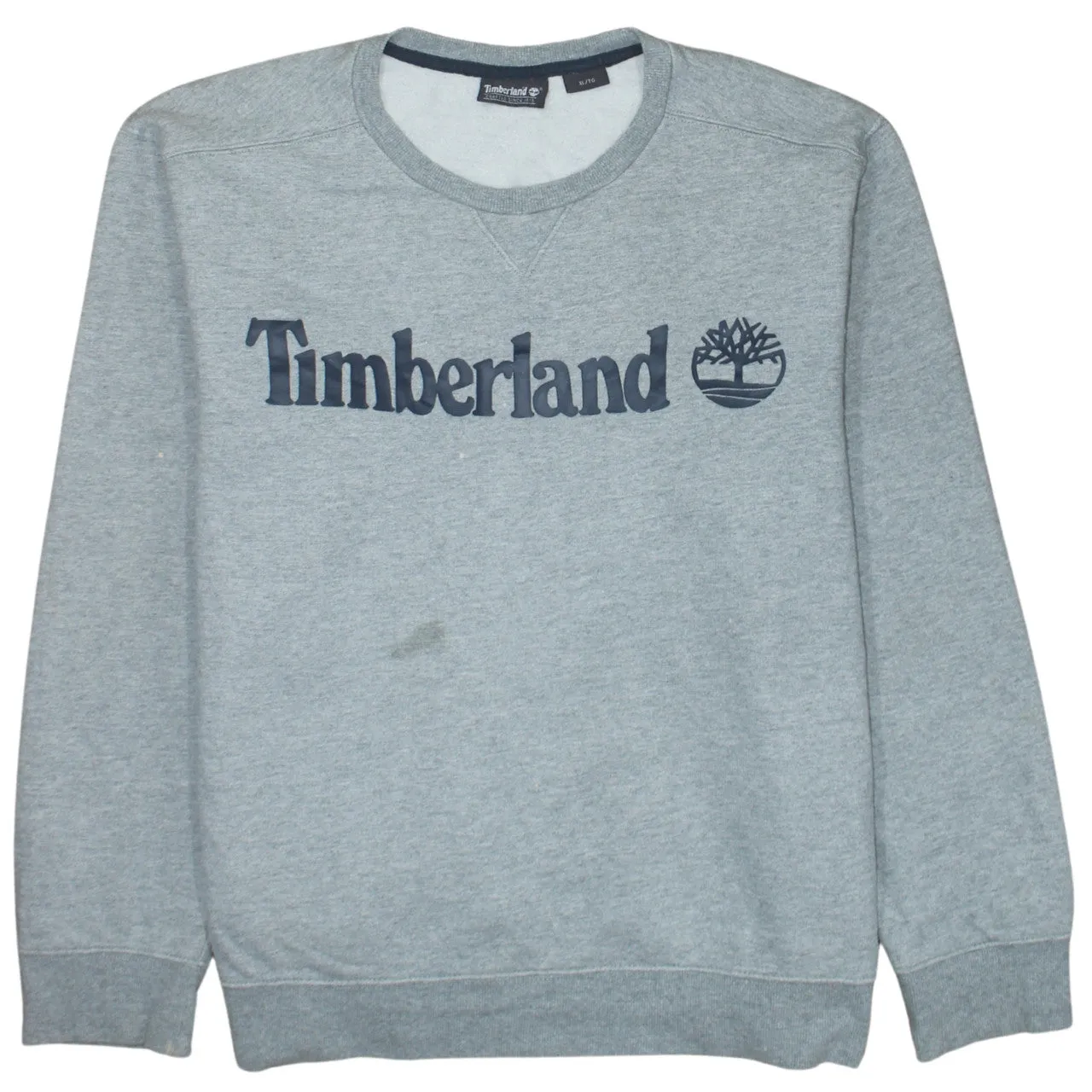 Timberland Grey Sweatshirt Women's XLarge Embroidered Logo Crewneck Ribbed Cuffs Pullover Jumper sold by Vintage Club