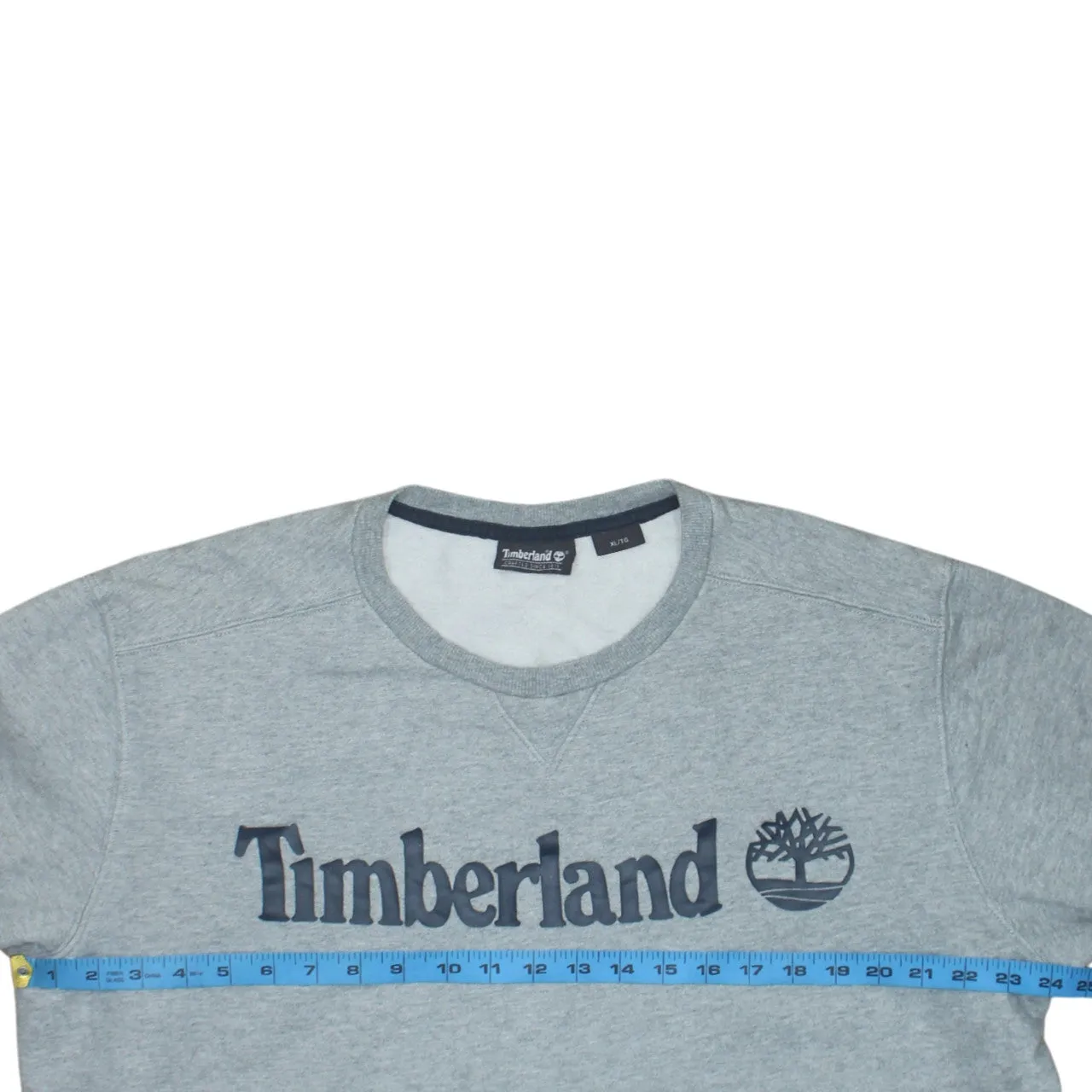 Timberland Grey Sweatshirt Women's XLarge Embroidered Logo Crewneck Ribbed Cuffs Pullover Jumper sold by Vintage Club product image thumbnail 5