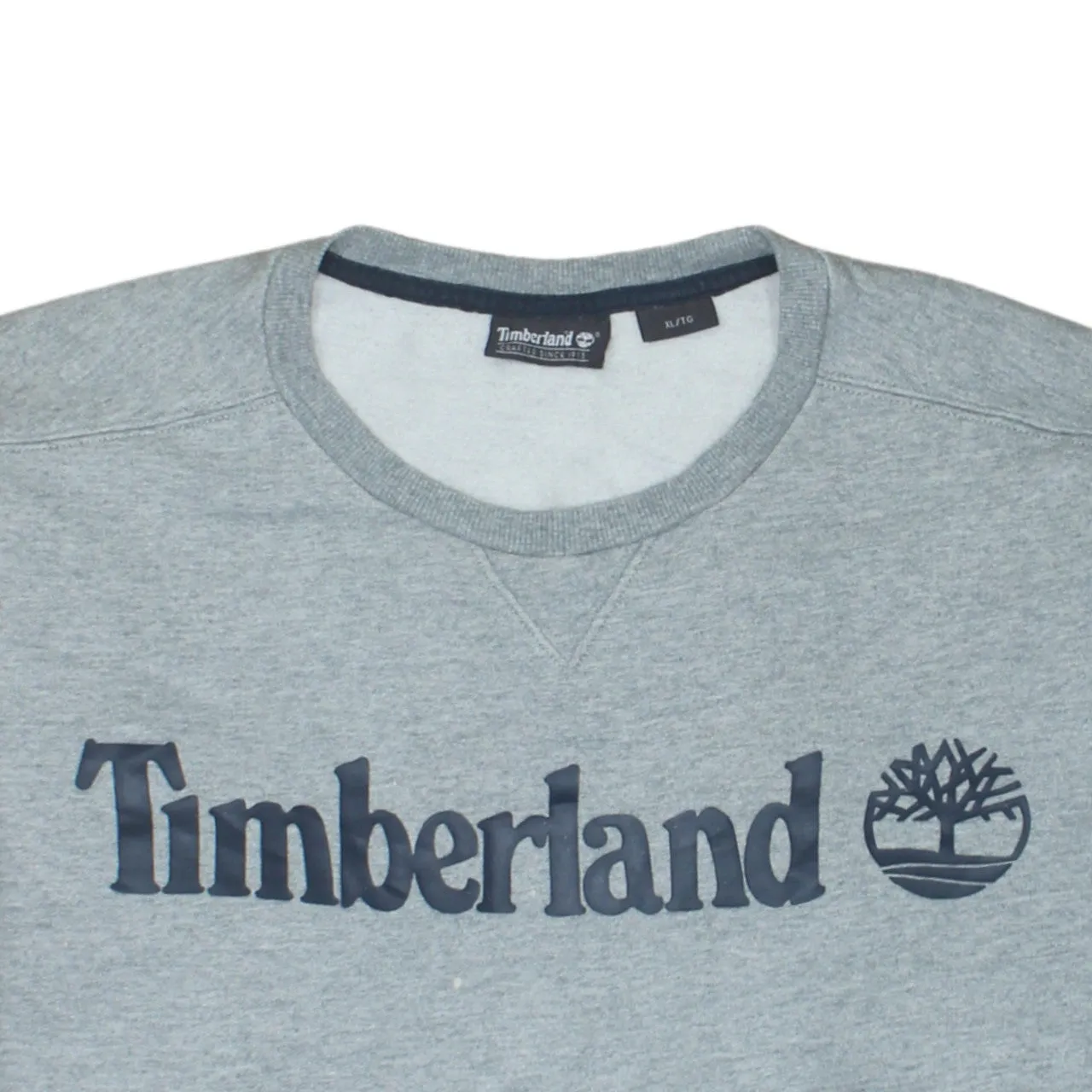 Timberland Grey Sweatshirt Women's XLarge Embroidered Logo Crewneck Ribbed Cuffs Pullover Jumper sold by Vintage Club product image thumbnail 3