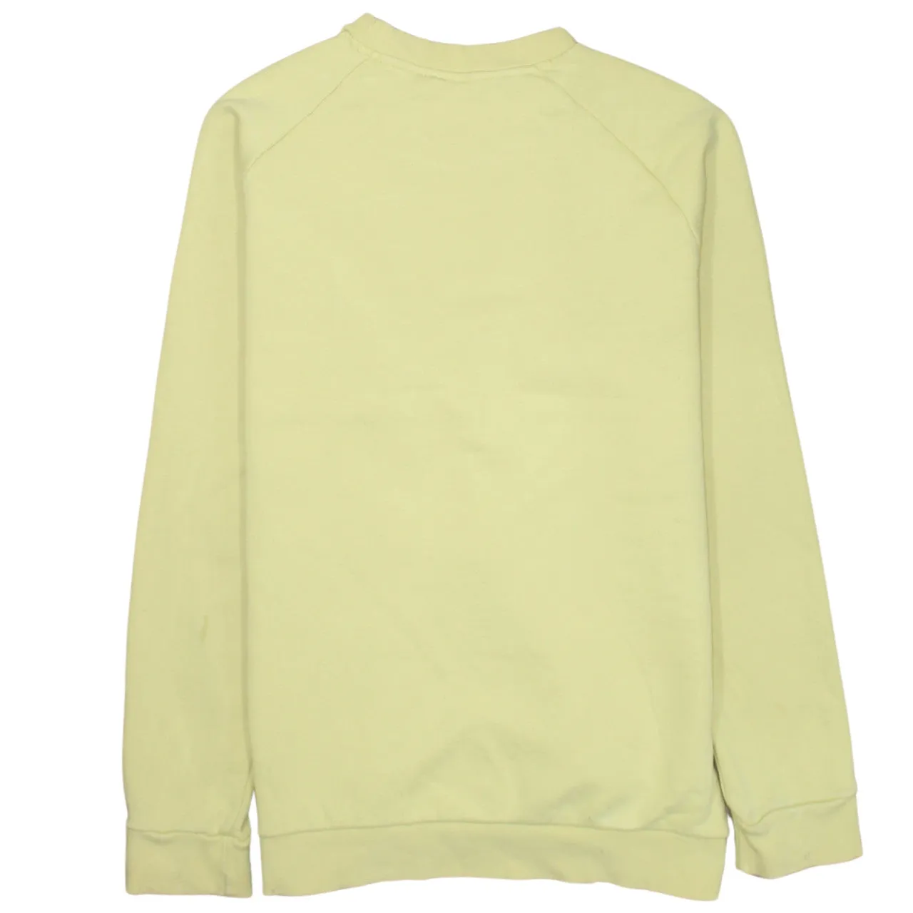 Adidas Pastel Yellow Sweatshirt Women's XLarge Printed Trefoil Logo Crewneck Pullover Top sold by Vintage Club product image thumbnail 2