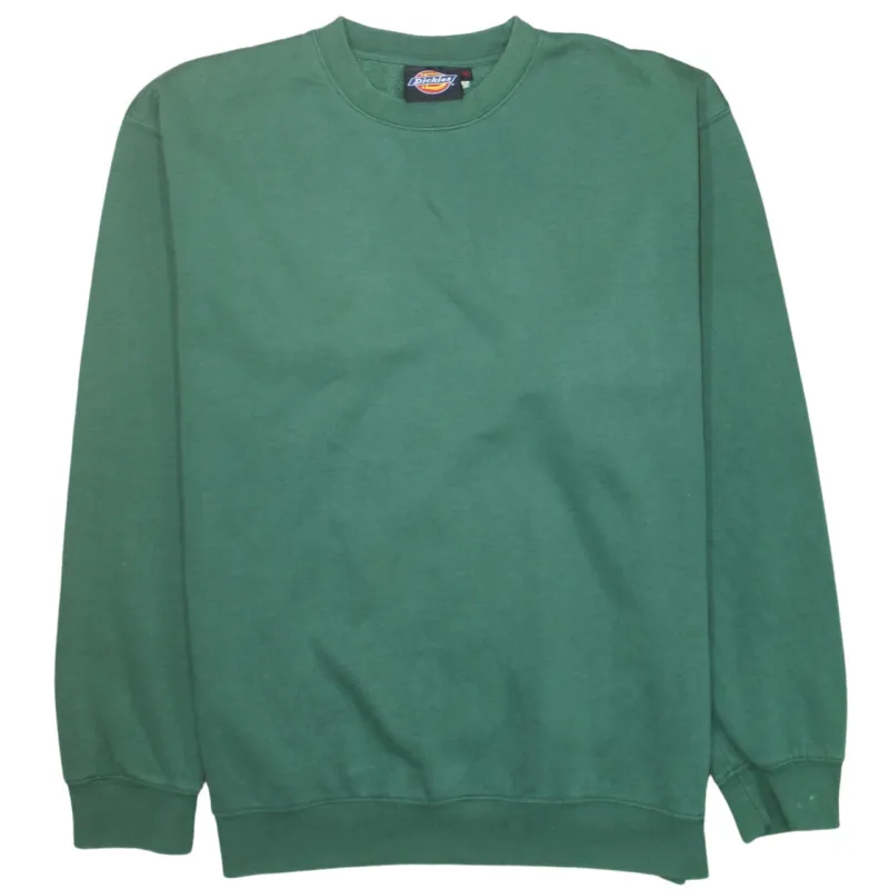 Dickies Green Sweatshirt Women’s XXLarge Crewneck Plain Pullover Ribbed Cuffs Fleece Top sold by Vintage Club