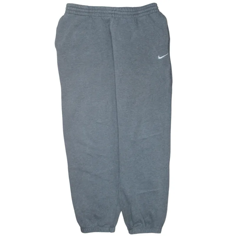 Nike Grey Joggers Sweatpants Men's XLarge Embroidered Swoosh Elasticated Cuffs Fleece Loungewear sold by Vintage Club