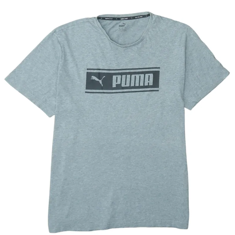 Puma Light Grey T Shirt Women’s XXLarge Printed Box Logo Short Sleeve Casual Top sold by Vintage Club