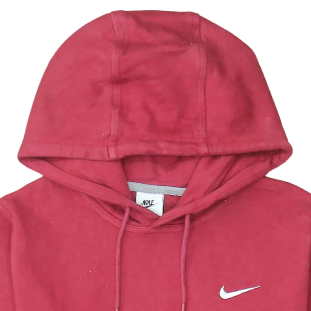 Nike Burgundy Red Hoodie Men's Small Embroidered Swoosh Drawstring Pocket Pullover Sweatshirt sold by Vintage Club product image thumbnail 3
