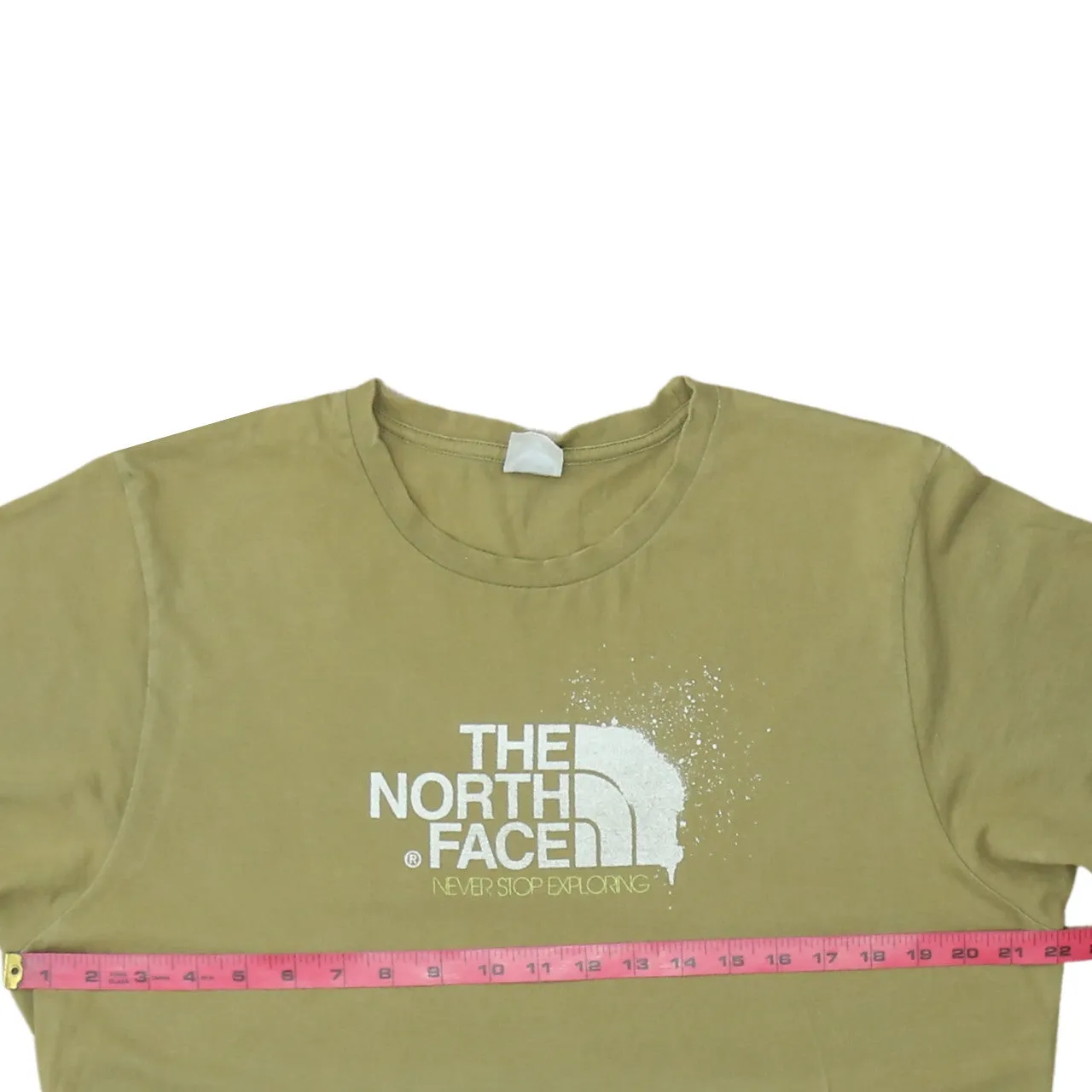 The North Face Khaki Green T Shirt Men's XLarge Printed Logo Front Back Tee Top sold by Vintage Club product image thumbnail 5
