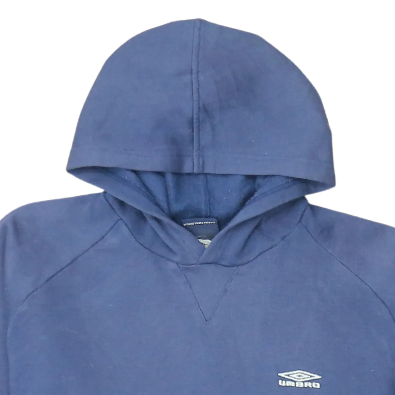 Umbro Navy Blue Hoodie Men's Medium Embroidered Chest Logo Front Pocket Pullover Sweatshirt sold by Vintage Club product image thumbnail 3