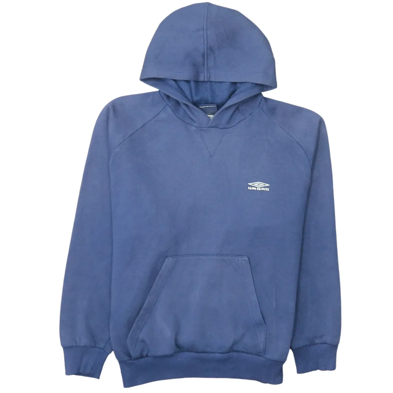Umbro Navy Blue Hoodie Men's Medium Embroidered Chest Logo Front Pocket Pullover Sweatshirt sold by Vintage Club
