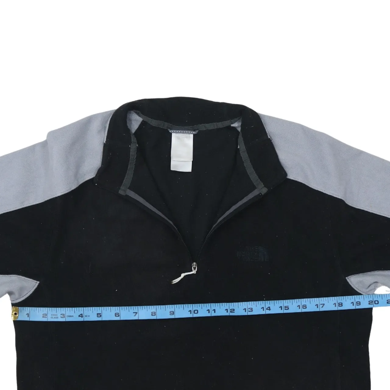 The North Face Black Grey Fleece Jumper Men's Small Quarter Zip Embroidered Logo Top sold by Vintage Club product image thumbnail 5