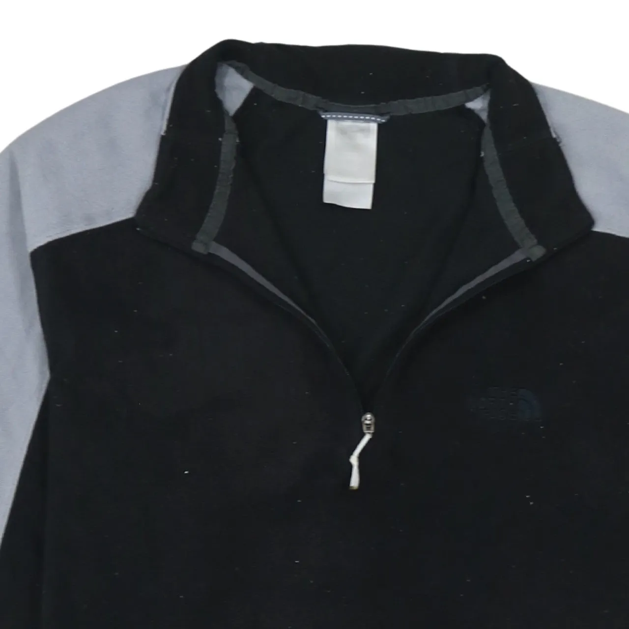 The North Face Black Grey Fleece Jumper Men's Small Quarter Zip Embroidered Logo Top sold by Vintage Club product image thumbnail 3
