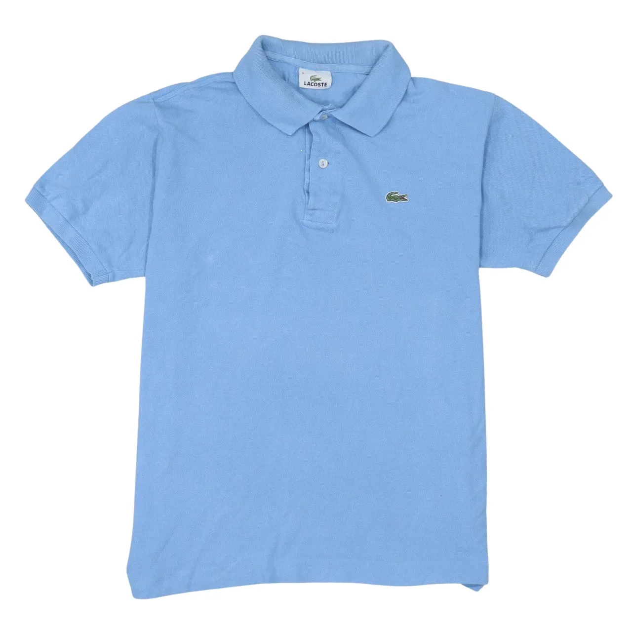 Lacoste Light Blue Polo Shirt Men's Medium Embroidered Croc Logo Short Sleeve Casual Top sold by Vintage Club