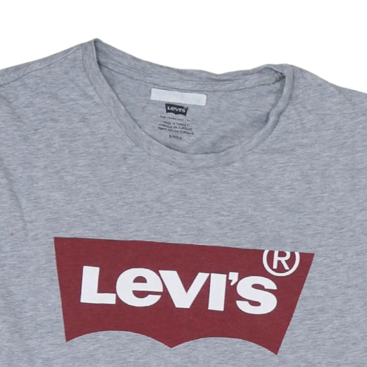 Levi's Grey T-Shirt Women's Small Printed Batwing Logo Short Sleeve Casual Tee sold by Vintage Club product image thumbnail 3