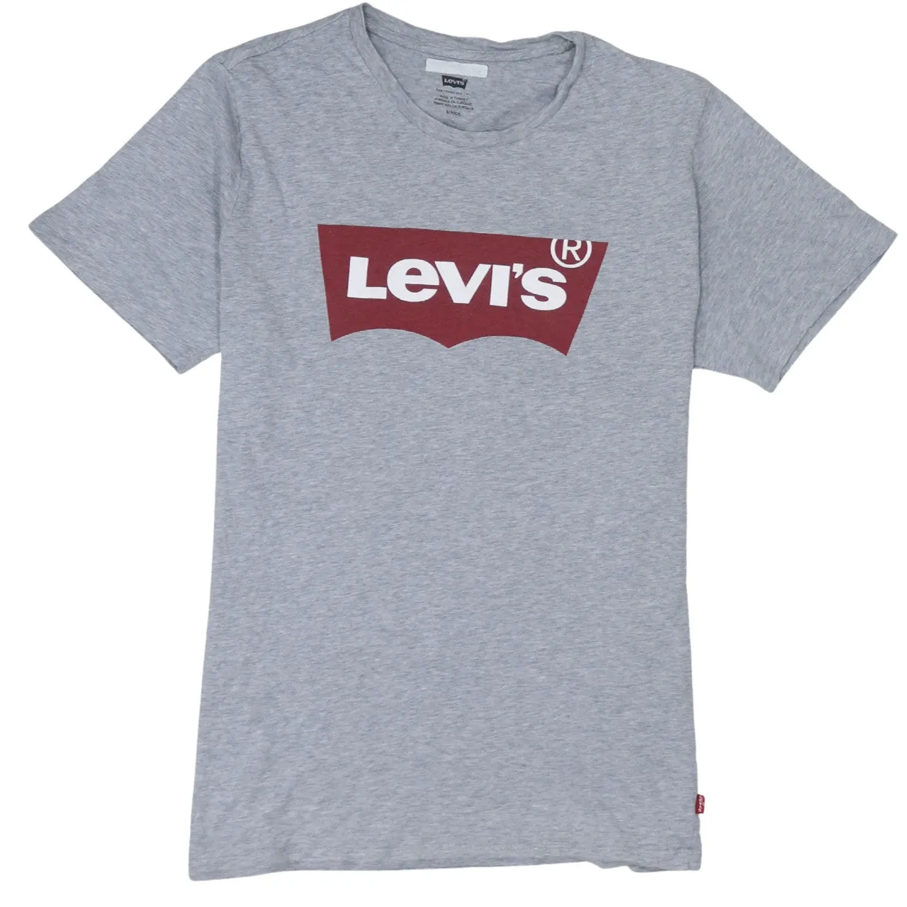Levi's Grey T-Shirt Women's Small Printed Batwing Logo Short Sleeve Casual Tee sold by Vintage Club