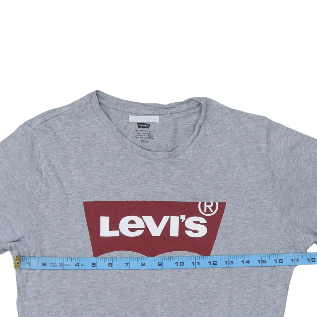 Levi's Grey T-Shirt Women's Small Printed Batwing Logo Short Sleeve Casual Tee sold by Vintage Club product image thumbnail 5