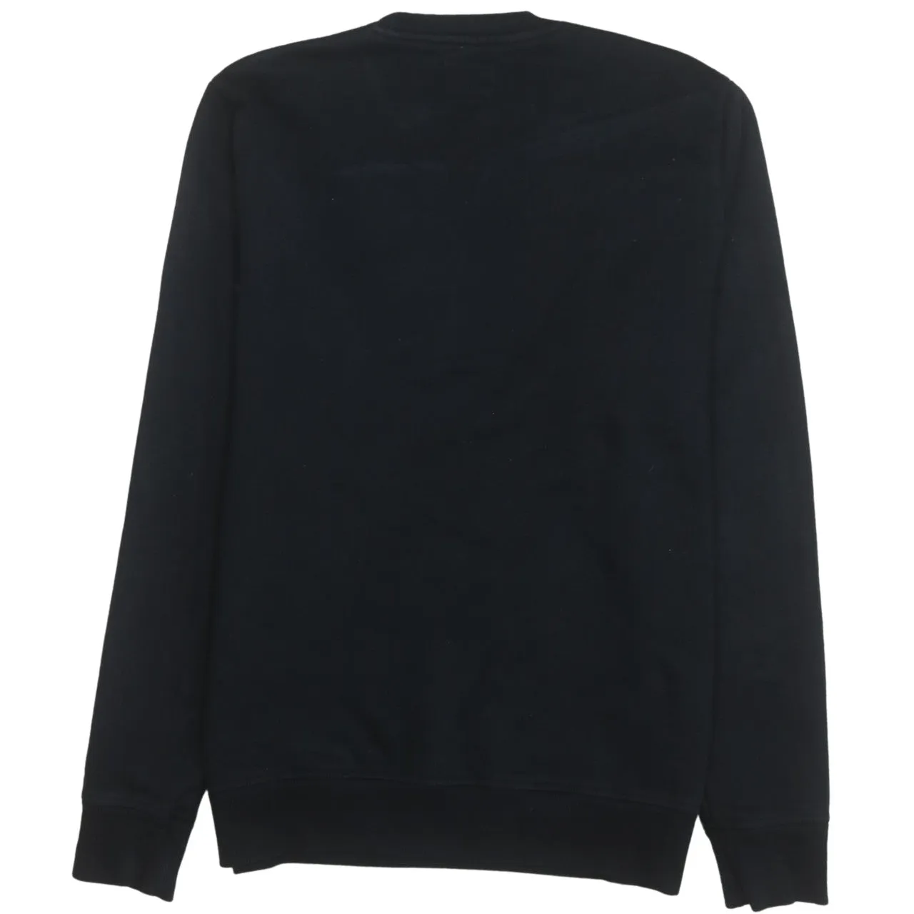 Champion Black Sweatshirt Men's Medium Embroidered Chest Logo Cuff Patch Crewneck Pullover sold by Vintage Club product image thumbnail 2