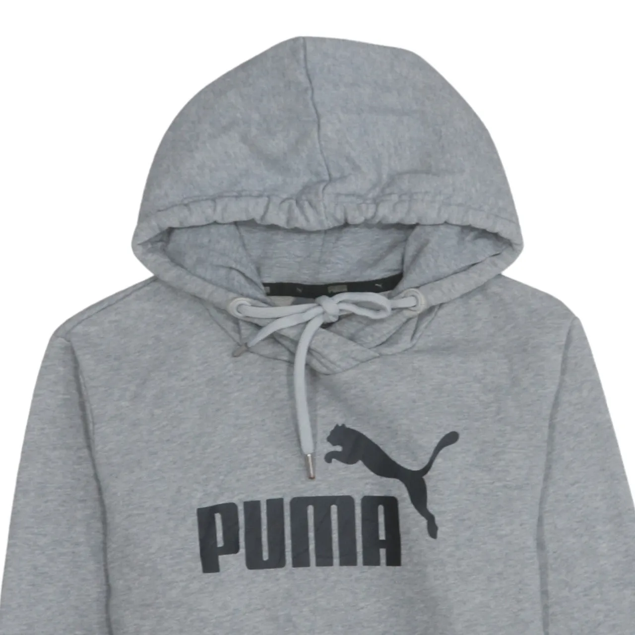 Puma Grey Hoodie Women’s XLarge Printed Logo Drawstring Hood Front Pocket Pullover Sweatshirt sold by Vintage Club product image thumbnail 3