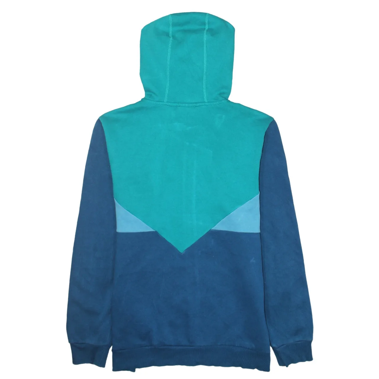 Adidas Green Blue Hoodie Women’s XLarge Full Zip Trefoil Logo Three Stripe Sleeves Sweatshirt sold by Vintage Club product image thumbnail 2