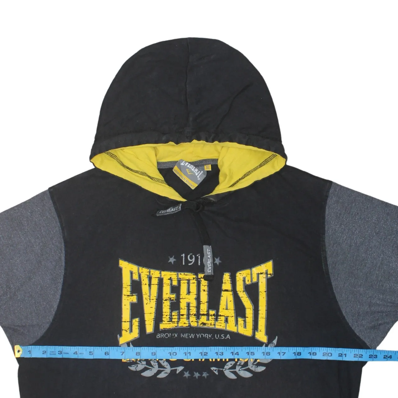 Everlast Black Hooded T Shirt Women’s XLarge Printed Boxing Champion Logo Top sold by Vintage Club product image thumbnail 5