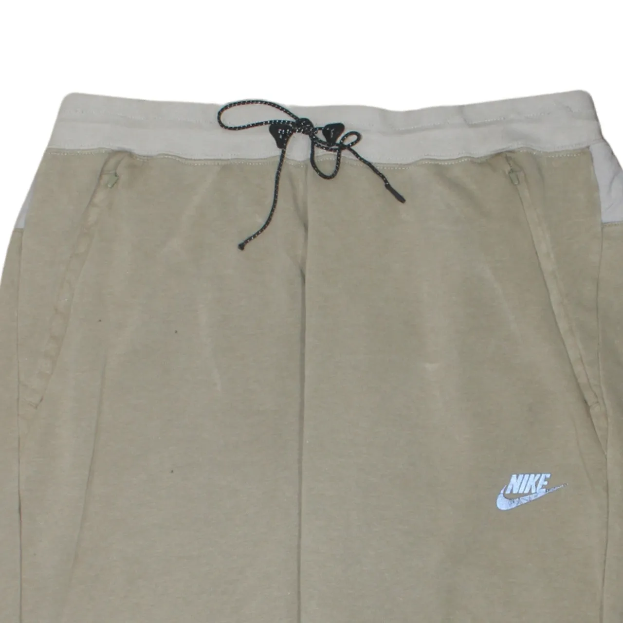 Nike Beige Cream Joggers Men’s Large Embroidered Logo Drawstring Waist Cuffed Sweatpants sold by Vintage Club product image thumbnail 3