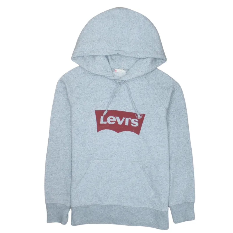 Levi's Grey Hoodie Men's XSmall Printed Chest Logo Drawstring Pullover Sweatshirt sold by Vintage Club