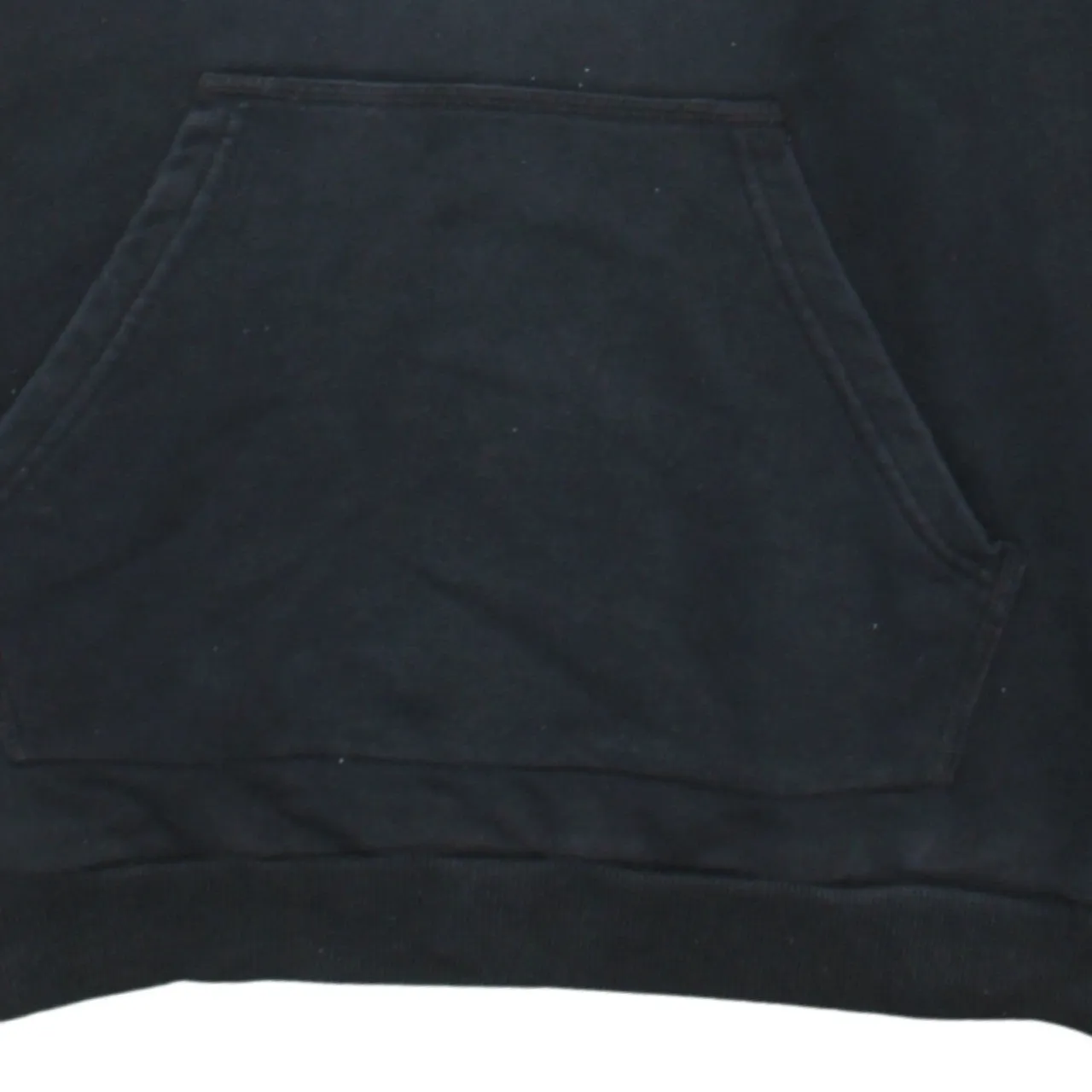 Adidas Black Hoodie Women’s Large Trefoil Printed Logo Front Pocket Pullover Sweatshirt sold by Vintage Club product image thumbnail 4