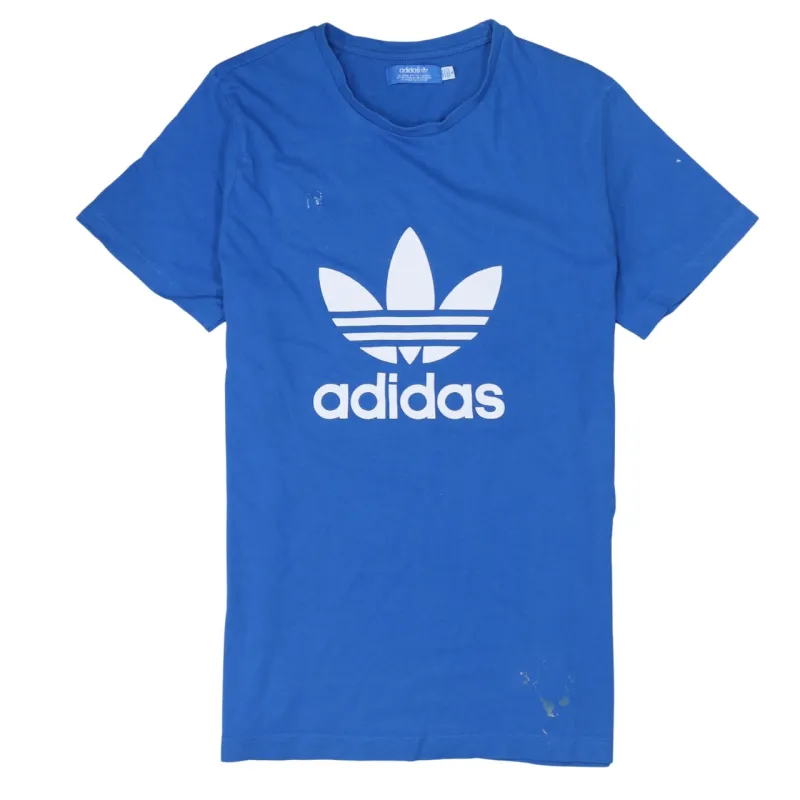 Adidas Blue T-Shirt Men’s Medium Printed Trefoil Logo Short Sleeve Casual Top Tee sold by Vintage Club