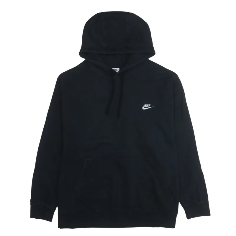 Nike Black Hoodie Women’s XXXLarge Embroidered Swoosh Logo Front Pocket Pullover Sweatshirt sold by Vintage Club