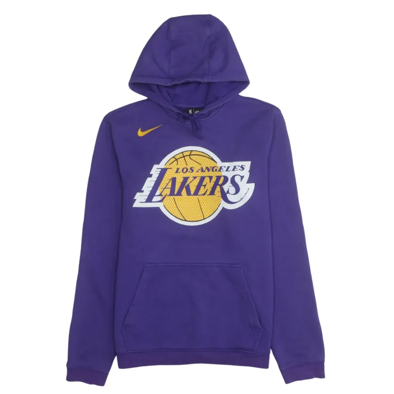 Nike Purple Hoodie Women’s Medium Printed Los Angeles Lakers Logo Fleece Pullover Sweatshirt sold by Vintage Club