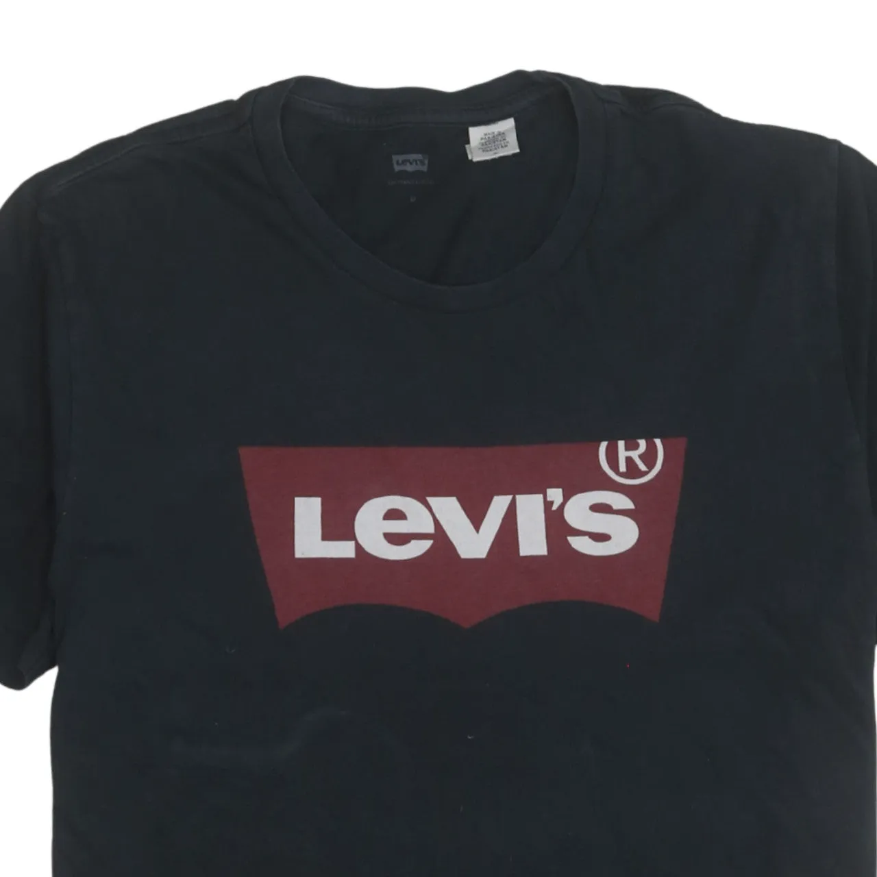 Levi's Black T-Shirt Men's Medium Printed Batwing Logo Short Sleeve Tee Top sold by Vintage Club product image thumbnail 3