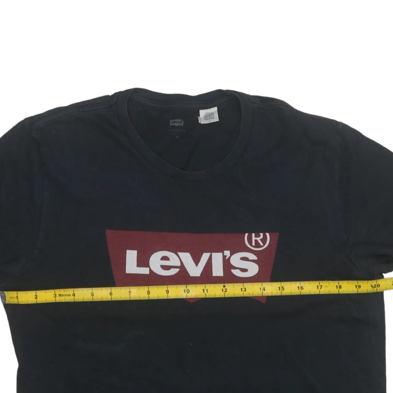 Levi's Black T-Shirt Men's Medium Printed Batwing Logo Short Sleeve Tee Top sold by Vintage Club product image thumbnail 5