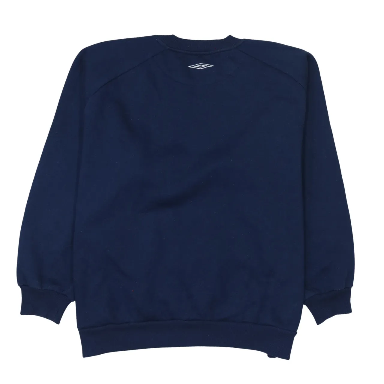 Umbro Navy Blue Sweatshirt Men's XXLarge Embroidered Chest Logo Ribbed Cuffs Pullover Fleece Top sold by Vintage Club product image thumbnail 2