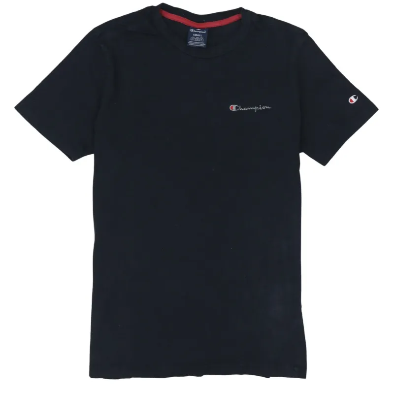 Champion Black T Shirt Men's Small Embroidered Chest Logo Sleeve C Logo Casual Top Tee sold by Vintage Club