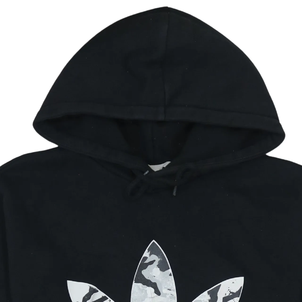 Adidas Black Hoodie Men's Small Camo Trefoil Printed Logo Front Pocket Sweatshirt sold by Vintage Club product image thumbnail 3