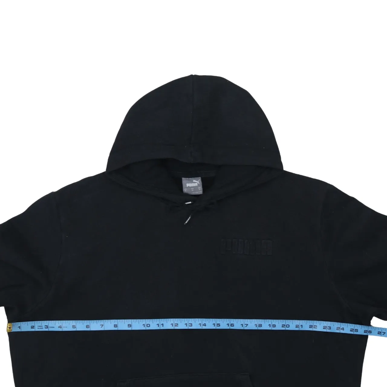 Puma Black Hoodie Men's XLarge Embroidered Chest Logo Front Pocket Pullover Sweatshirt sold by Vintage Club product image thumbnail 5