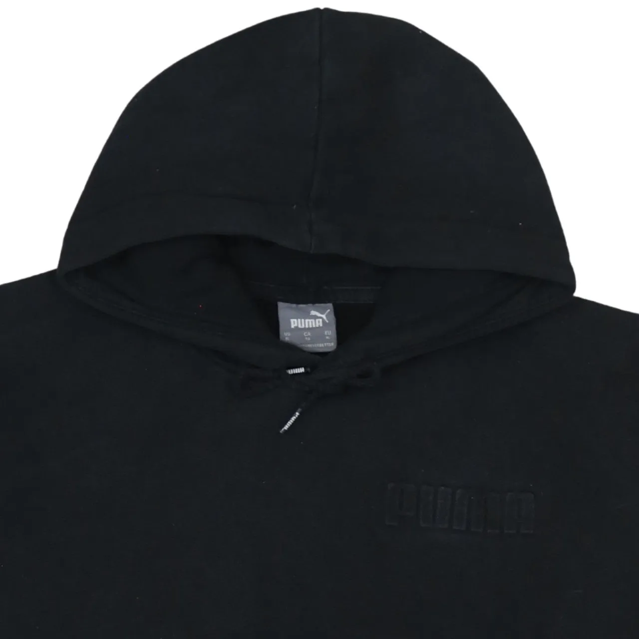 Puma Black Hoodie Men's XLarge Embroidered Chest Logo Front Pocket Pullover Sweatshirt sold by Vintage Club product image thumbnail 3