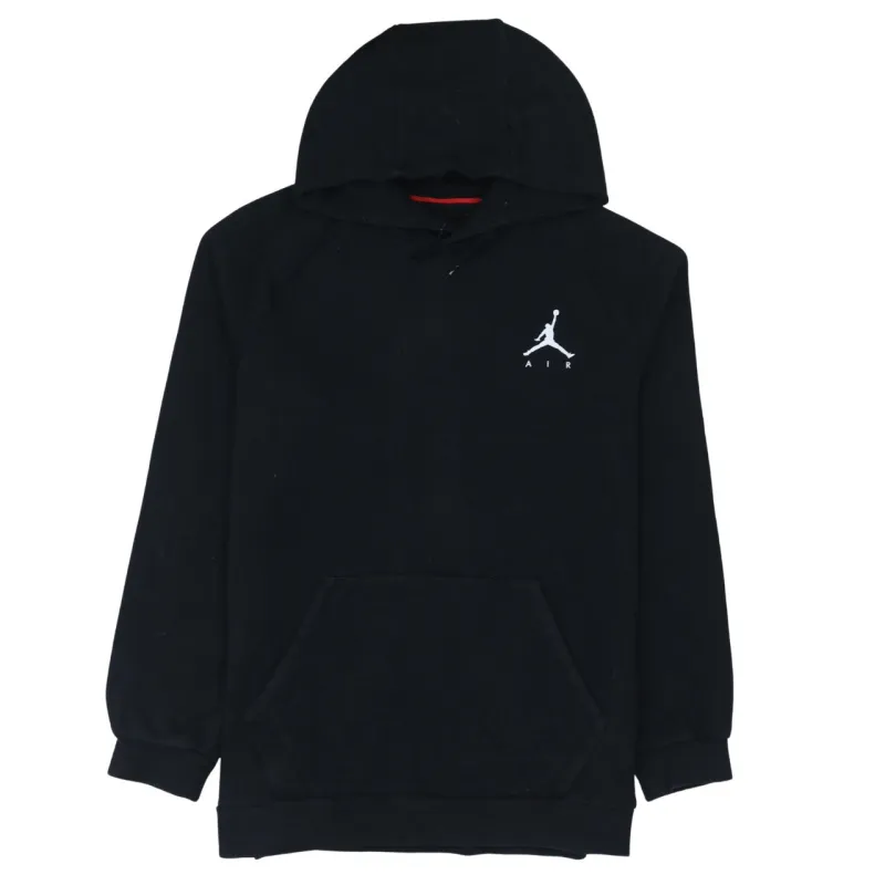 Jordan Black Hoodie Men's Medium Embroidered Jumpman Logo Front Pocket Pullover Sweatshirt sold by Vintage Club
