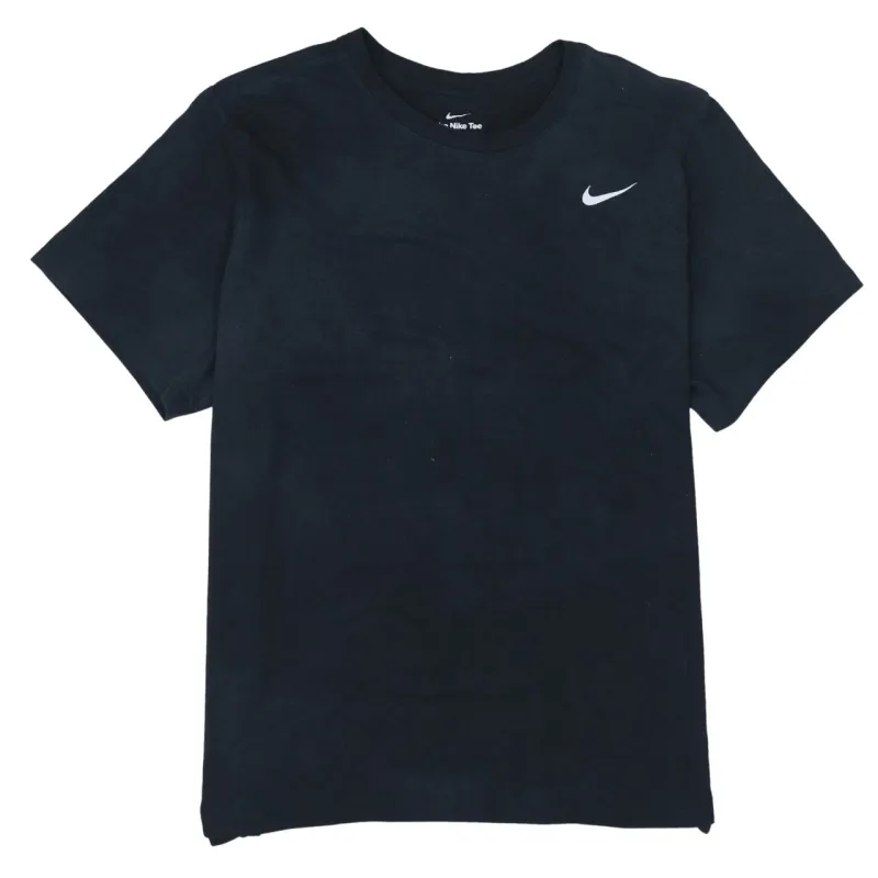 Nike Black T Shirt Women’s XLarge Small Swoosh Printed Logo Short Sleeve Tee sold by Vintage Club