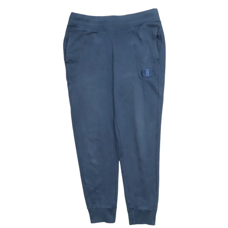 Champion Navy Blue Joggers Men’s Medium Embroidered Logo Elastic Waist Cuffed Sweatpants sold by Vintage Club