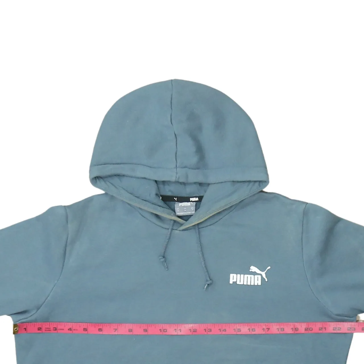 Puma Blue Hoodie Men's Medium Printed Chest Logo Front Pocket Pullover Sweatshirt sold by Vintage Club product image thumbnail 5