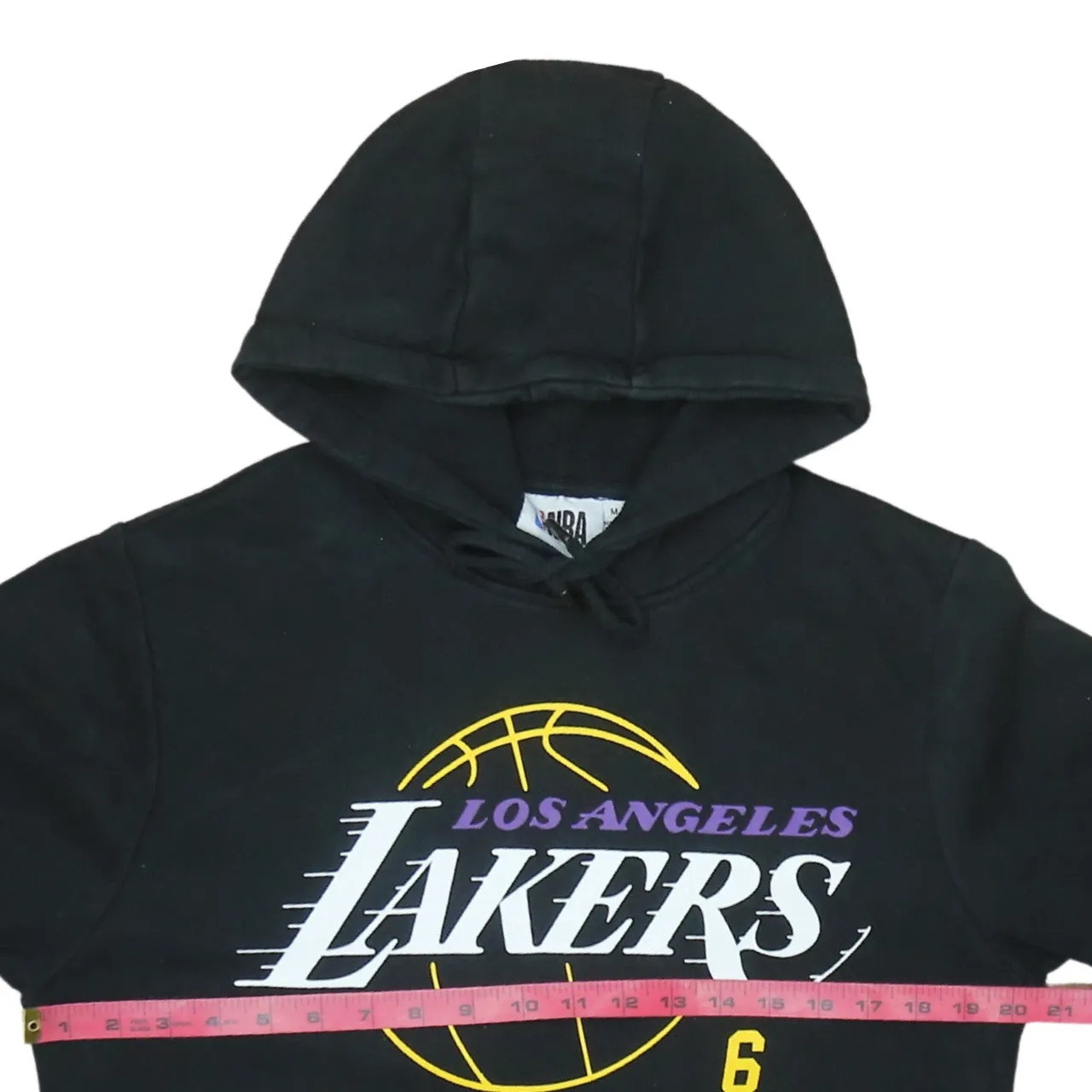 Primark Black Lakers Hoodie Women’s Medium Printed LeBron James 6 Fleece Pullover Sweatshirt sold by Vintage Club product image thumbnail 5