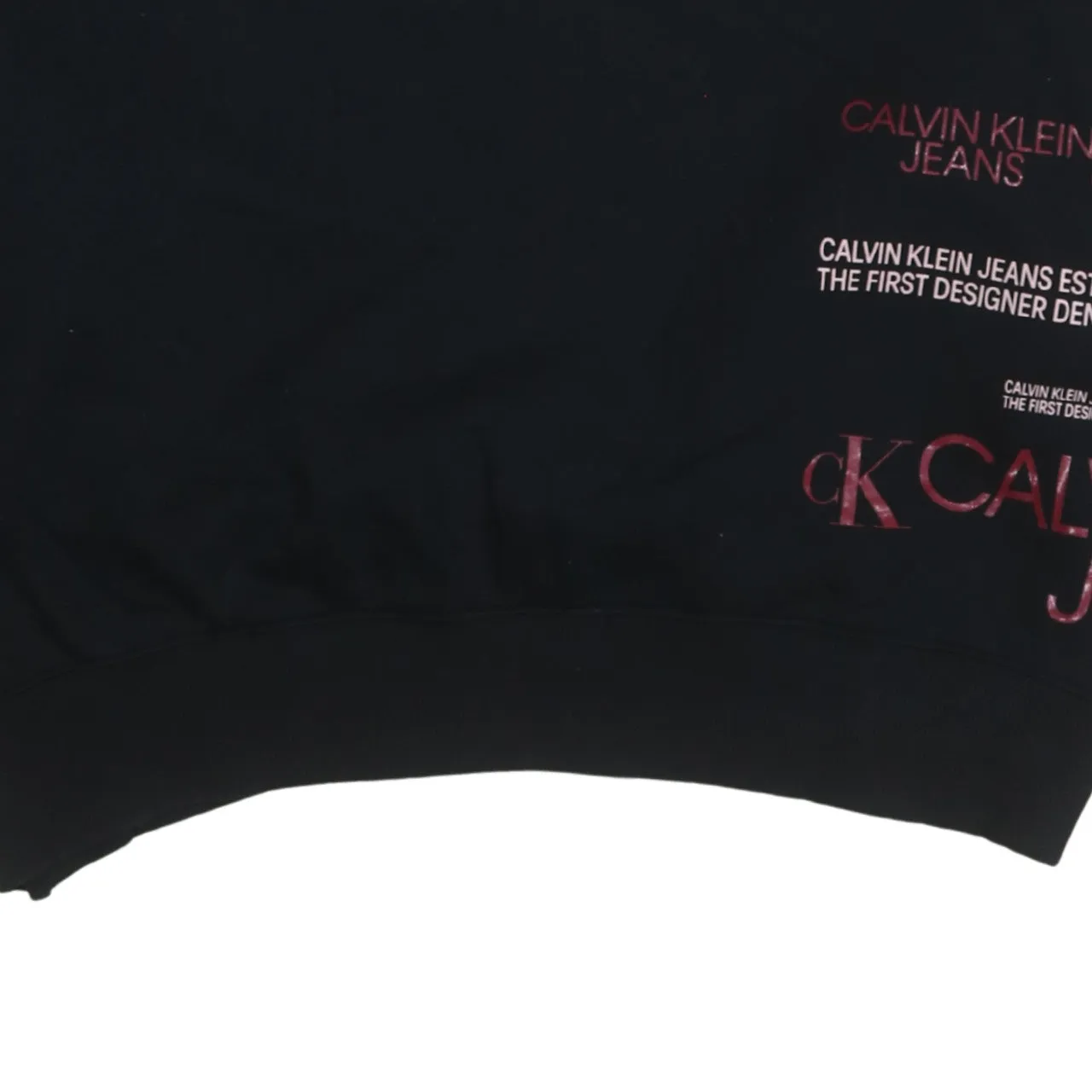 Calvin Klein Black Sweatshirt Men's XLarge Printed Logo Crewneck Pullover Fleece Top sold by Vintage Club product image thumbnail 4