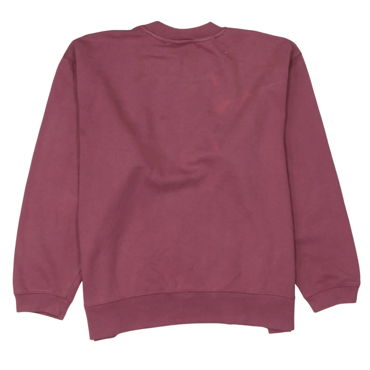 Reebok Burgundy Red Sweatshirt Women's Large Printed Logo Crewneck Pullover Fleece Top sold by Vintage Club product image thumbnail 2