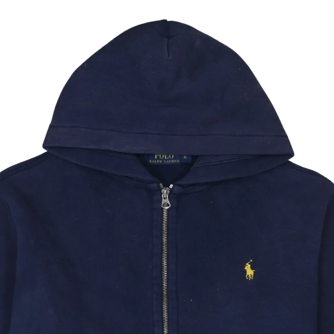 Polo Ralph Lauren Navy Blue Hoodie Men's XLarge Embroidered Pony Zip Front Pockets Sweatshirt sold by Vintage Club product image thumbnail 3