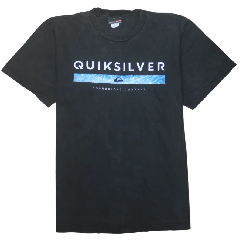 Quiksilver Black T Shirt Women’s XLarge Printed Logo Surf Graphic Casual Tee Top sold by Vintage Club