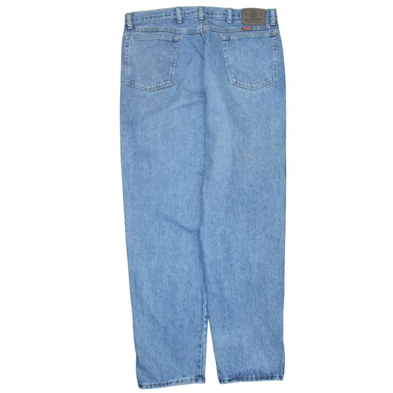 Wrangler Light Blue Jeans Men's W38 L34 Classic Five Pocket Zip Fly Denim sold by Vintage Club