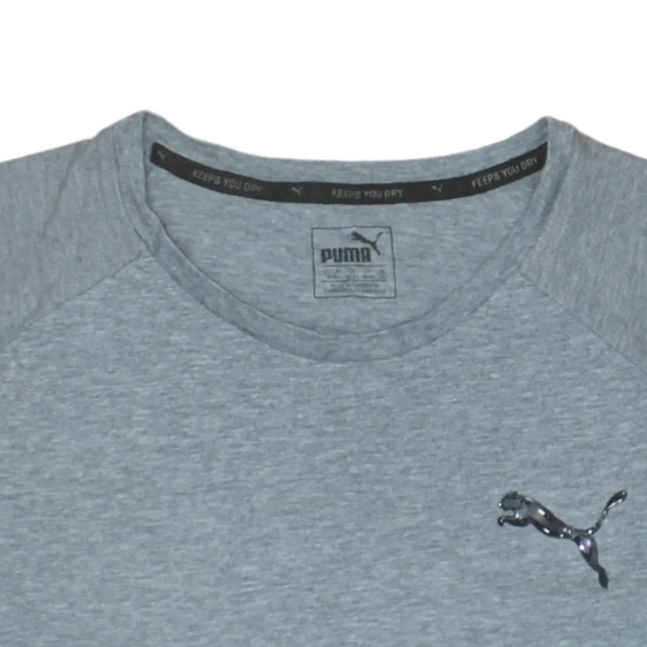 Puma Grey T Shirt Women’s Medium Printed Chest Logo Raglan Sleeve Casual Top Tee sold by Vintage Club product image thumbnail 3