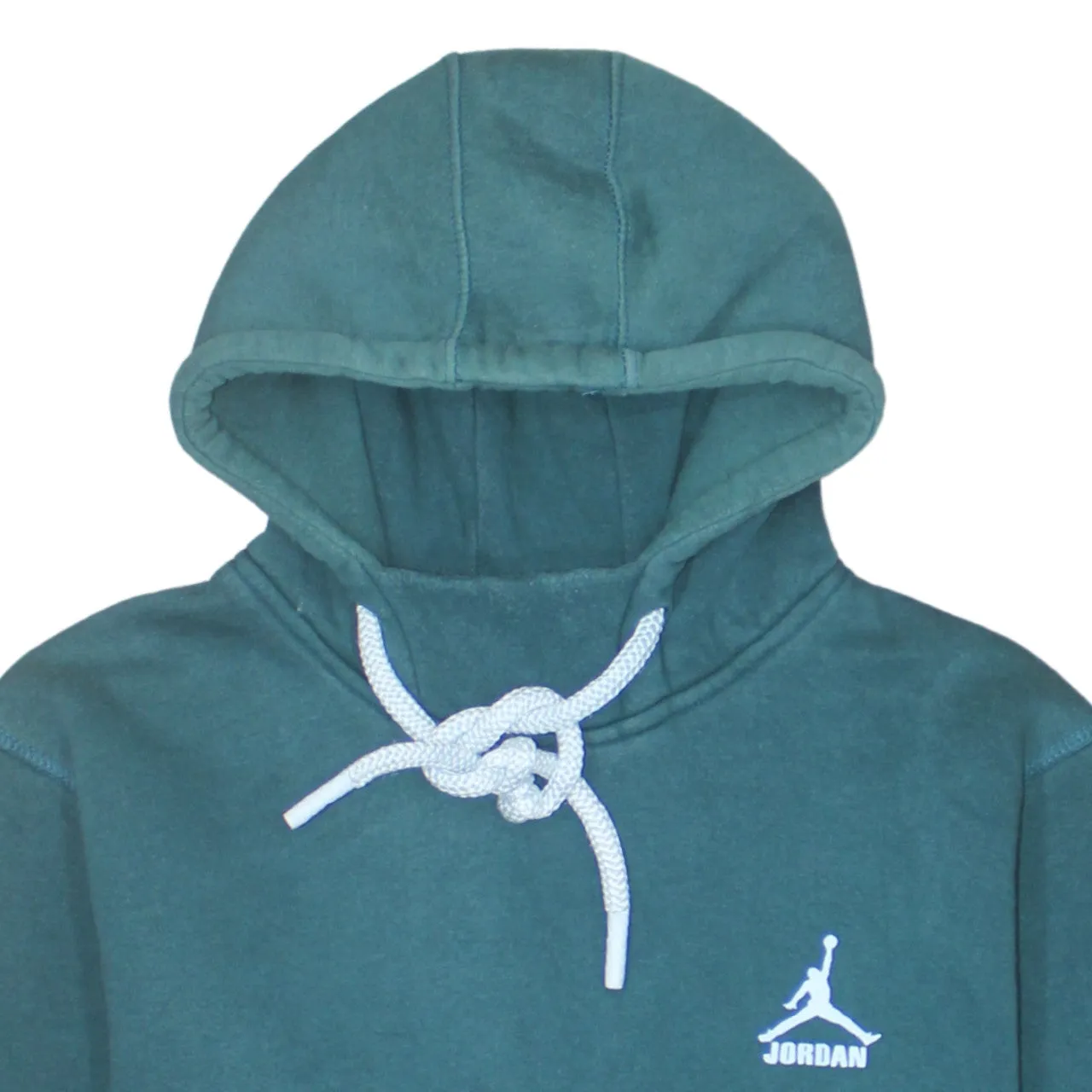 Jordan Teal Green Hoodie Women’s XXLarge Embroidered Jumpman Logo Front Pocket Pullover Sweatshirt sold by Vintage Club product image thumbnail 3