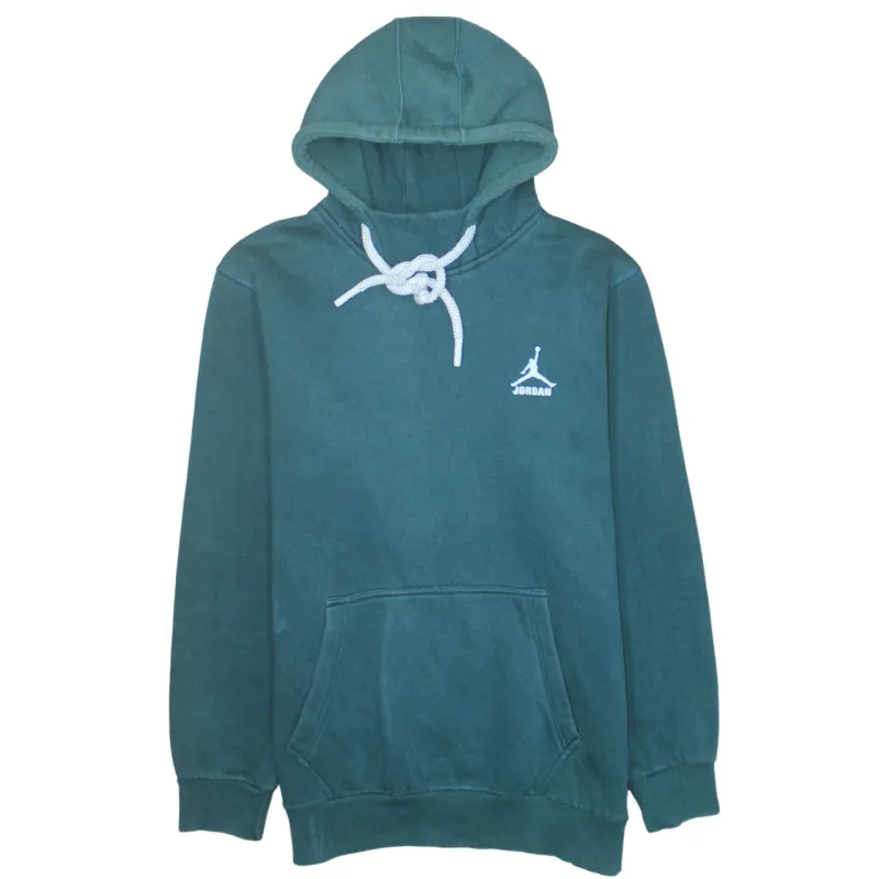 Jordan Teal Green Hoodie Women’s XXLarge Embroidered Jumpman Logo Front Pocket Pullover Sweatshirt made by Jordan