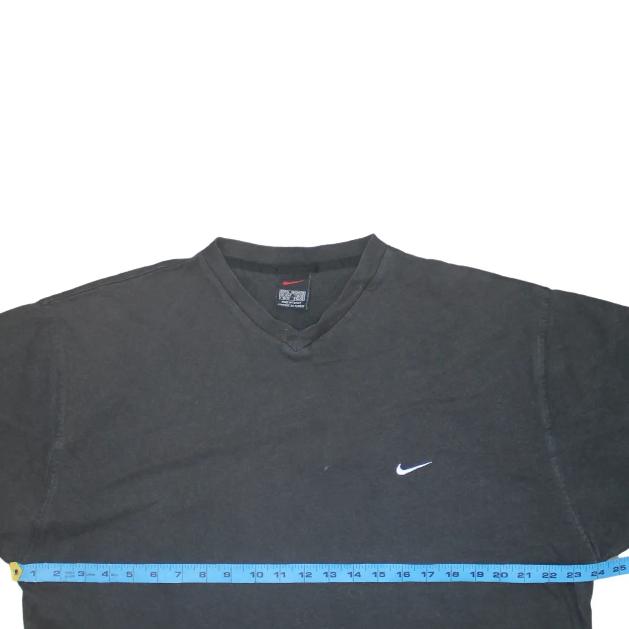 Nike Faded Black T-Shirt Men’s XLarge Embroidered Swoosh V Neck Casual Tee Top sold by Vintage Club product image thumbnail 5